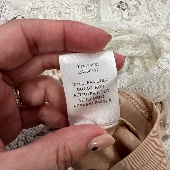 For Love and Lemons Women- Sheer Laced Floral Dress Lined- Small - Picture 7 of 7